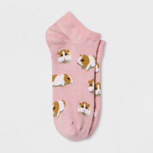 Women's Guinea Pig Low Cut Socks - Pink 4-10 - 1 of 1