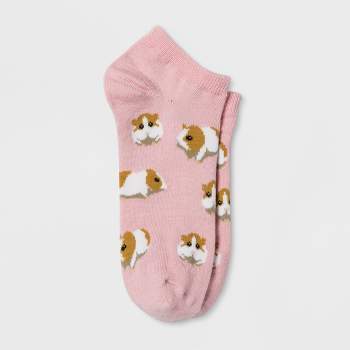 Women's Guinea Pig Low Cut Socks - Xhilaration™ Pink 4-10