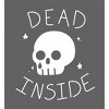 Halloween Cartoon Skull Dead Inside Long Sleeve Adult Hooded Sweatshirt - 2 of 2
