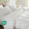 Cotton Duvet Cover Boho Textured Embroidery Jacquard Duvet Cover Set Soft and Breathable Bedding Set for All Seasons - 4 of 4