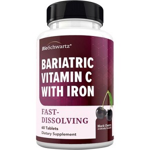 Bariatric Vitamin C with Iron Chewable Tablets, Women's Bariatric Iron Supplement for Healthy Energy and Immune Function Support, Bioschwartz, 60ct - 1 of 4