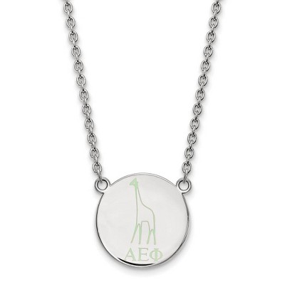 Black Bow Jewelry Sterling Silver Alpha Epsilon Phi Greek Life Necklace 18 Inch