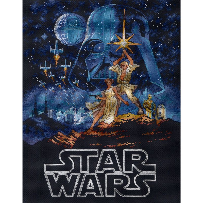 Dimensions Star Wars Counted Cross Stitch Kit 11"X14"-Luke & Princess Leia (14 Count), 3 of 4