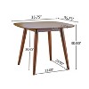 NicBex Modern Rectangle Dining Table,Kitchen Table with MDF Tabletop and Wood Legs for 2/4 Seaters,Walnut/Black Walnut/Brown - 3 of 4
