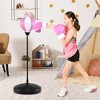 Costway Kids Punching Bag Toy Set Adjustable Stand Boxing Glove Speed Ball with Pump Red/Pink - 4 of 4