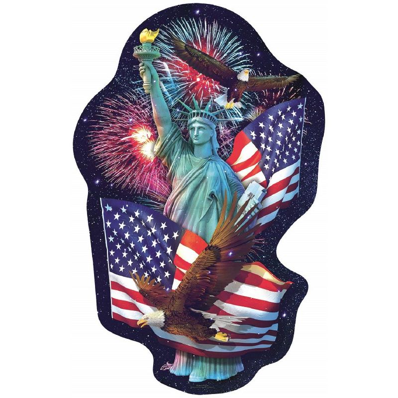 Sunsout Freedom's Light 1000 pc Special Shape Fourth of July Jigsaw Puzzle 97016, 1 of 6