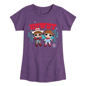 Girls' - LOL Surprise! - Howdy Cowgirls Fitted Short Sleeve Graphic T-Shirt - 1 of 4
