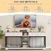 Whizmax 82” Large Dog Crate with 4 Drawers and Shelves, Double Dog Crate Furniture TV Stand, Wooden Heavy Duty Dog Crate for Medium Large Dogs - 4 of 4
