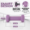 Neoprene Coated Dumbbell Hand Weight Sets of 2 - Multiple Weight Options with 15 Colors, Anti-roll, Anti-Slip, Hexagon Shape - 2 of 4