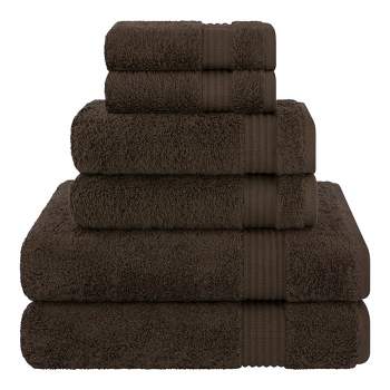American Soft Linen Bekos 6 Piece Towel Set, 100% Cotton Bath Towel Set for Bathroom