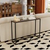 Racxily Narrow Console Table, Industrial Farmhouse Foyer Table for Entrance & Living Room, Brown/Black - 3 of 4
