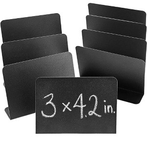 Juvale 8-Pack Mini Metal Chalkboard Stands - Erasable Signs for Tables, Weddings, and Parties, 3 x 4 inches - 1 of 4