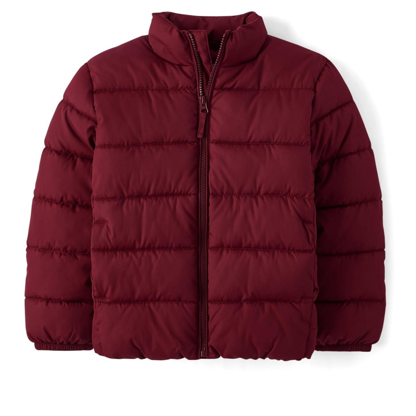 Куртка The Children's Place Long Sleeve Puffer Jacket Burgundy L (10/12) для мальчиков, цвет: Бордовый — фото 1