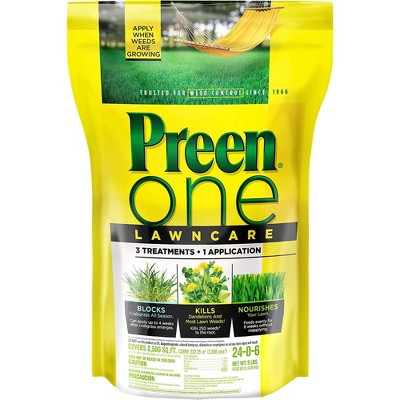 Preen One Lawncare 24-0-6 Weed & Feed Lawn Fertilizer and Weed Control