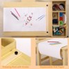 Kids Art Table with 2 Chairs - Toddler Craft Desk with Large Storage Shelves for Drawing & Writing - Perfect for Nursery, Daycare, & Home - 4 of 4