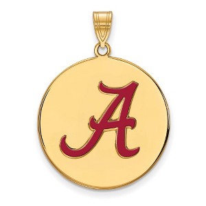Black Bow Jewelry 14k Yellow Gold Plated Sterling Silver Alabama Crimson Tide NCAA Extra Large Pendant - 1 of 3