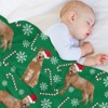 DSANE Christmas Cattle Dog Christmas Throw Blanket Soft Fleece Christmas Blanket Cozy Flannel Throw for Couch Bed - 4 of 4