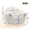 Lyngins Faux Fur Bean Bag Chairs for Kids and Adults,Lazy Chairs with Back Support and Armrests for Living Room - 3 of 4
