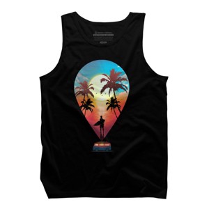 Men's Design By Humans Summer Vibes By clingcling Tank Top - 1 of 4