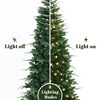 LuxenHome 6Ft Pre-Lit Green Slim Artificial Christmas Tree with 8 Light Functions - 4 of 4