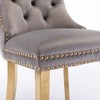 Racxily Velvet Dining Chairs Set of 2,  w/ Chrome Stainless Steel Plating Legs, Nailhead Trim, Button Tufted Parsons Dining Room Chair - 4 of 4