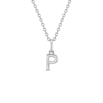 Girls' Tiny Initial Letter Sterling Silver Necklace - In Season Jewelry