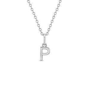 Girls' Tiny Initial Letter Sterling Silver Necklace - In Season Jewelry - 1 of 3