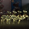 vidaXL Christmas Reindeers Decoration Christmas Lighting Display with LEDs - Gold 4 - 2 of 4
