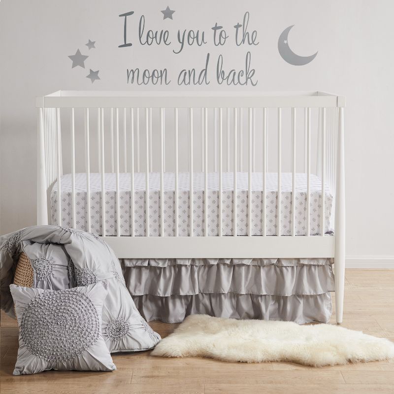 Willow 5-Piece Crib Bedding Set- Grey - Levtex Baby, 1 of 8