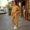 Dalix Butterfly Embroidery Sweatsuit Set Crewneck Jogger Soft Fleece Relaxed Fit Lounge Womens - 4 of 4