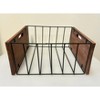 Essential Decor & Beyond 3-Piece Iron Basket Set with Wooden Board Indoor Decor - 4 of 4