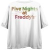 Five Nights At Freddy's Let's Party Group Shot Crew Neck Short Sleeve Women's White Crop Top - 2 of 4