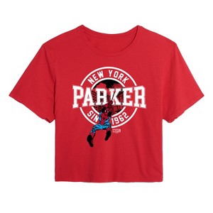 Women's - Marvel - Spider-man Peter Parker Cropped Graphic T-Shirt - 1 of 4