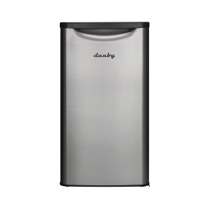 Danby 3.3 cu. ft. Compact Fridge in Stainless Steel Look DAR033A6BSLDB - 1 of 4