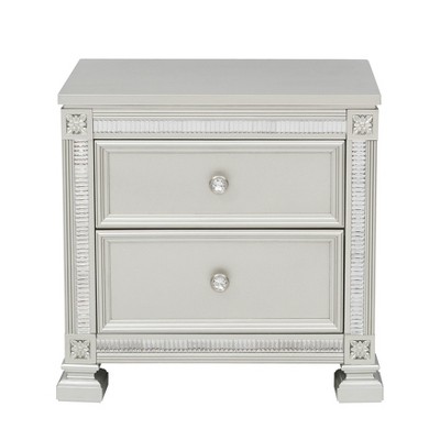 NicBex Nightstand with 2 Drawers,1pc Side Table with  Multi-colored and Finish and Pulls,Bedside Table for Bedroom,Living Room