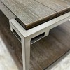 Corbeta Metal Frame Wood Living Room Coffee Table with Casters - 3 of 4