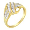 Haus of Brilliance 10K Yellow Gold Plated Silver 1.0 Cttw Diamond Flower Cluster Halo Floral Ring - 4 of 4