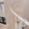 Home Mart Goods White Metal Shower Curtain Curved Rod Rust Resistant Non-Slip - 40"-64" - 2 of 4