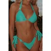 Moda Minx Lumiére 'Sea Green' Lurex Tie Side Crystal Bikini Bottoms - 3 of 4