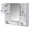 35" x 28" Modern Wall Mounted Bathroom Storage Cabinet, Bathroom Wall Cabinet with Mirror, Medicine Cabinet with Towels Bar White - 4 of 4