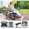 VINGLI Wooden Rocking Chair Outdoor, Patio Rockers with High Back - 4 of 4
