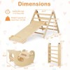 Costway 7-in-1 Indoor Climbing Toys for Toddlers w/ Reversible Ramp Sea Lion Rocker Natural/Multi-colored - 2 of 4