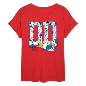 Women's - Disney - Donald Ears Oversized Graphic T-Shirt - 1 of 4