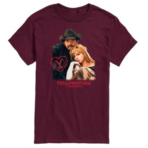 Men's - Yellowstone - Rip And Beth Montana Valentine Short Sleeve Graphic T-Shirt - 1 of 4