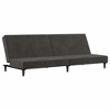 vidaXL 2-Seater Sofa Bed Dark Gray Velvet - 2 of 4