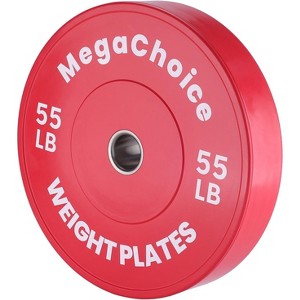 Rubber Bumper Weight Set - 2 Inch Barbell Plates for Home Gym Strength Training - 1 of 4