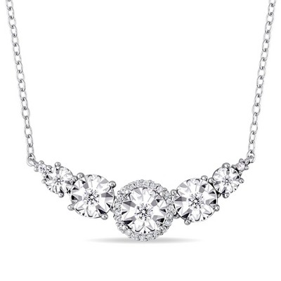 EVERLY JEWELRY | Sterling Silver 1/6 CT Diamond TW Necklace With Chain, 17-inch