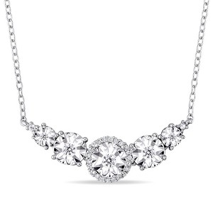 EVERLY JEWELRY | Sterling Silver 1/6 CT Diamond TW Necklace With Chain, 17-inch - 1 of 4