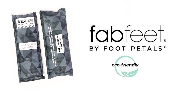 Fab Feet Women&#8217;s by Foot Petals Deodorizer Charcoal Bags - Black, 2 of 8, play video