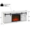 CENGHU Fireplace TV Stand for Television up to 65" with Storage, Modern Mid Century Entertainment Center with Cabinet and Shelves, White - 3 of 4